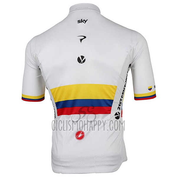 Sky UCI Mondo CampioneCycling Jersey Bib Short 2017 Men Short Sleeve 